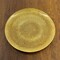 Handmade Glass Dinner Plate with Metal Finish Textured Modern Tableware